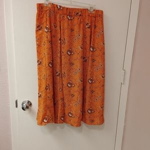 NWT GAP Salmon pink floral midi skirt